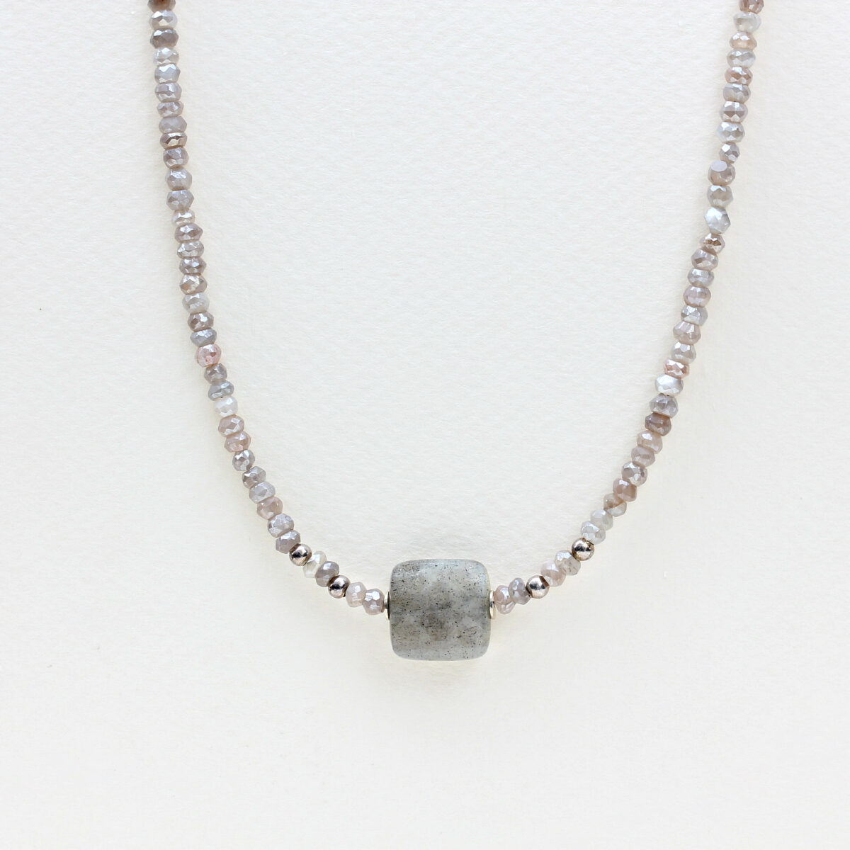 SOLD! Labradorite and Grey Moonstone Choker