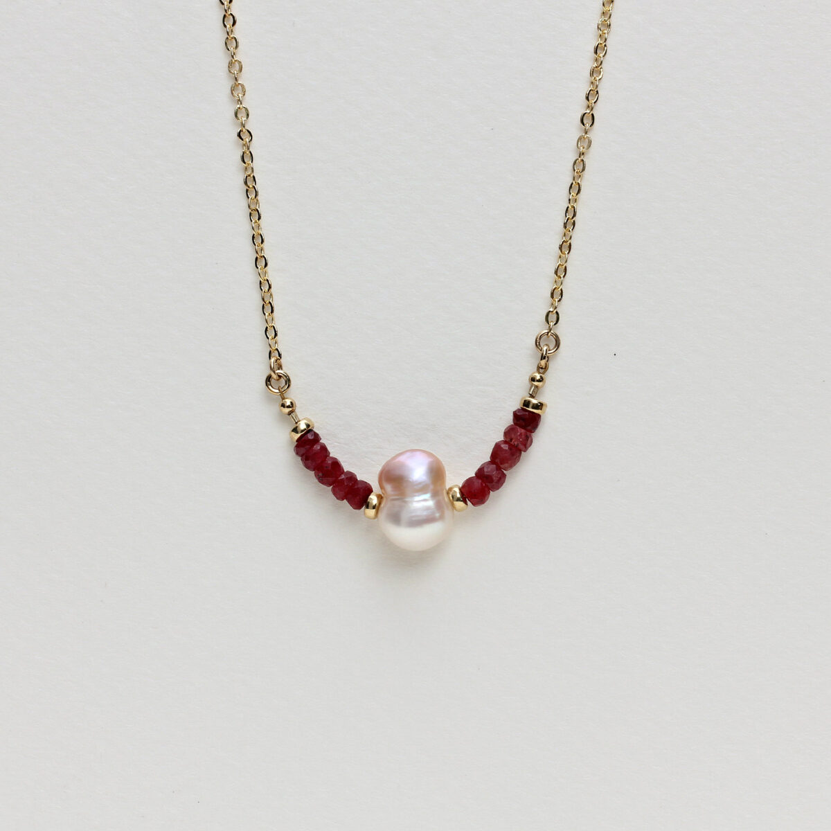 Pearl and Ruby  Necklace