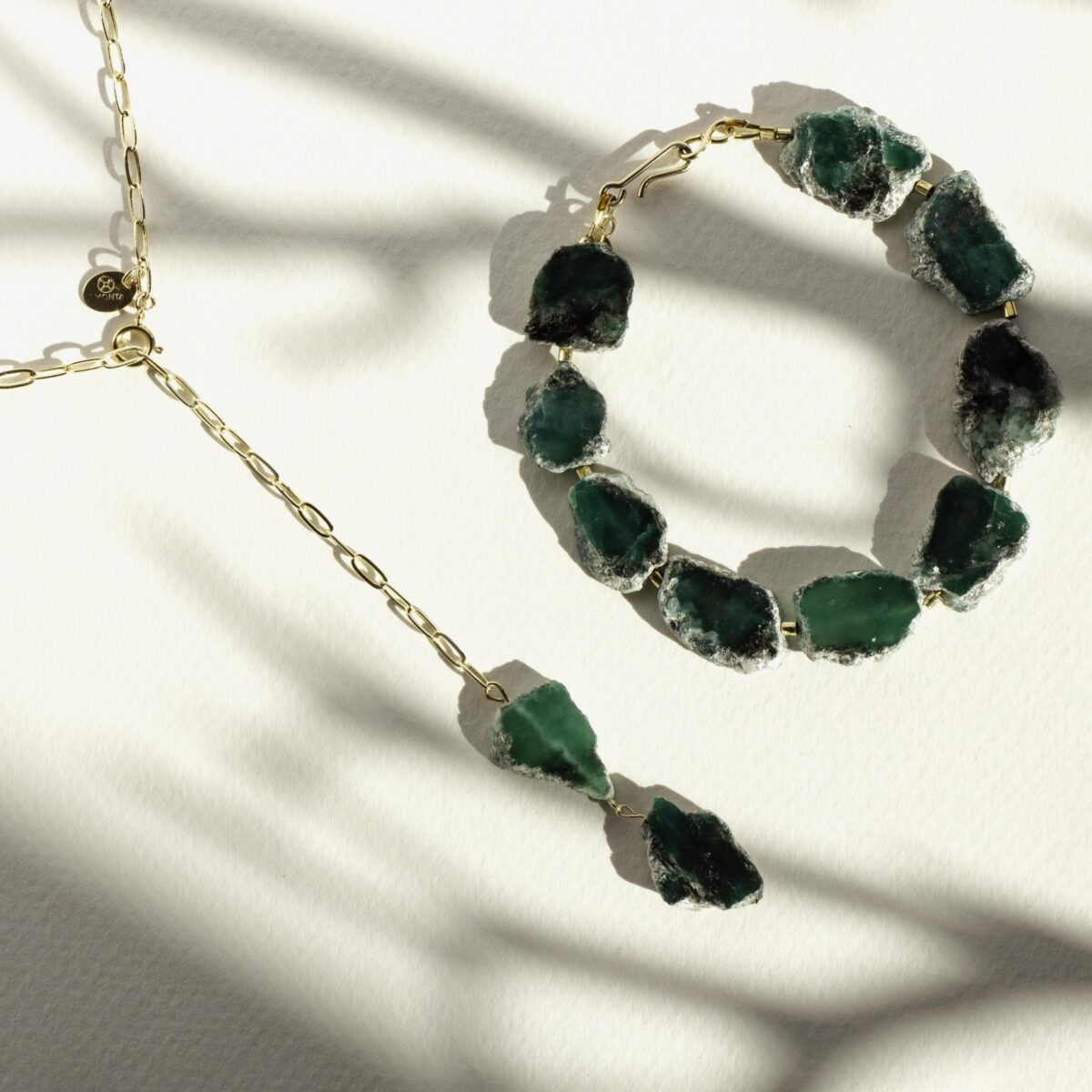 A Unique Rough Green Fuchsite (FOXITE) jewellery set