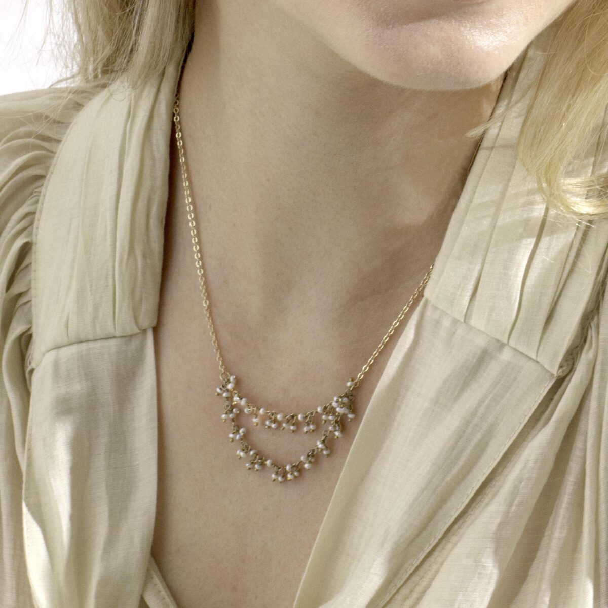 Tiny Pearl Necklace - Image 3